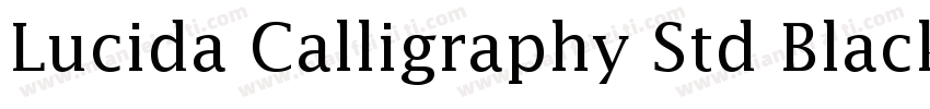 Lucida Calligraphy Std Black字体转换
